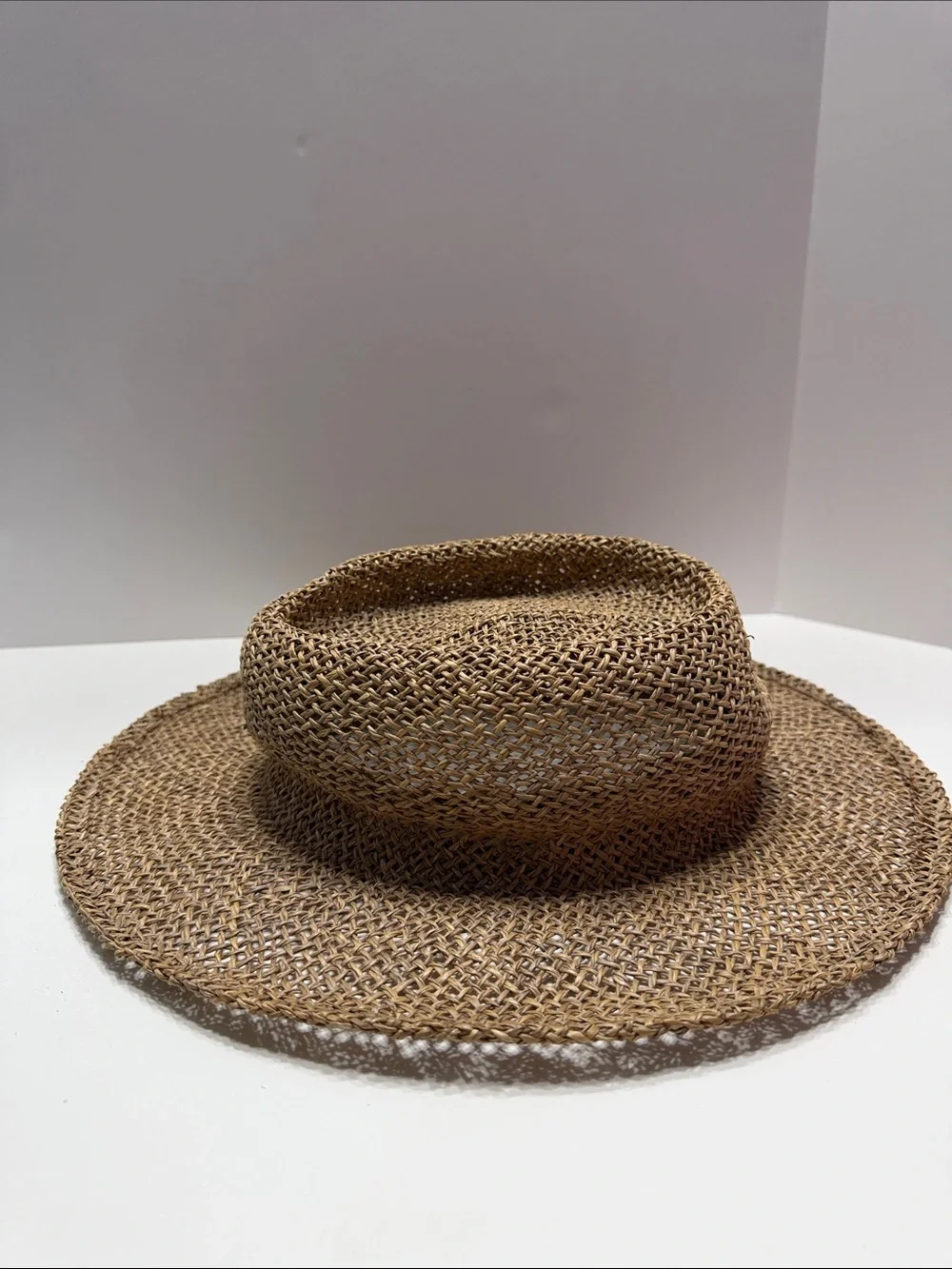 Woven Straw Sun Hat - Natural Tan - Picture 7 of 9